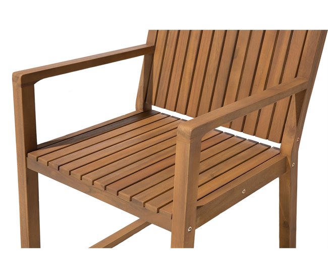 Beliani Conjunto de comedor SASSARI Madera Clara