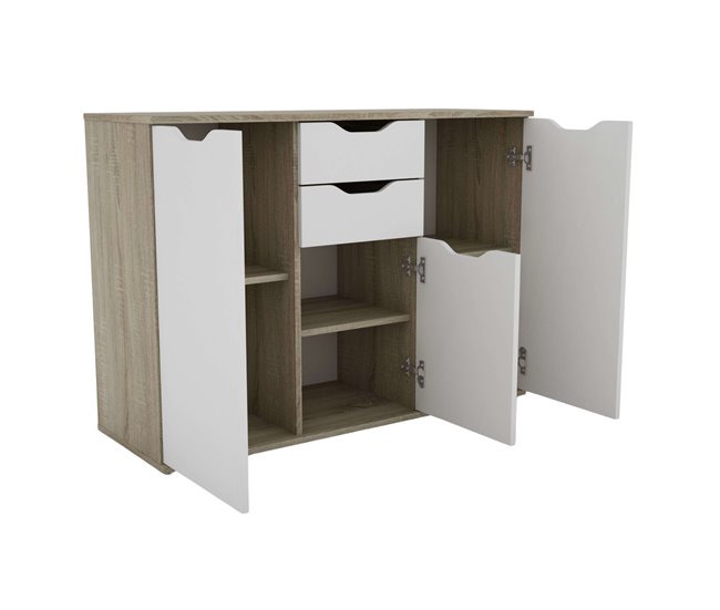 Aparador 3 Puertas Salón Parc Roble Sonoma Multicolor