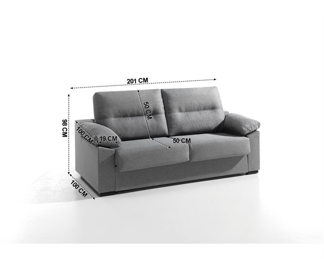 Sofá cama NELLY 3 plazas Gris Claro