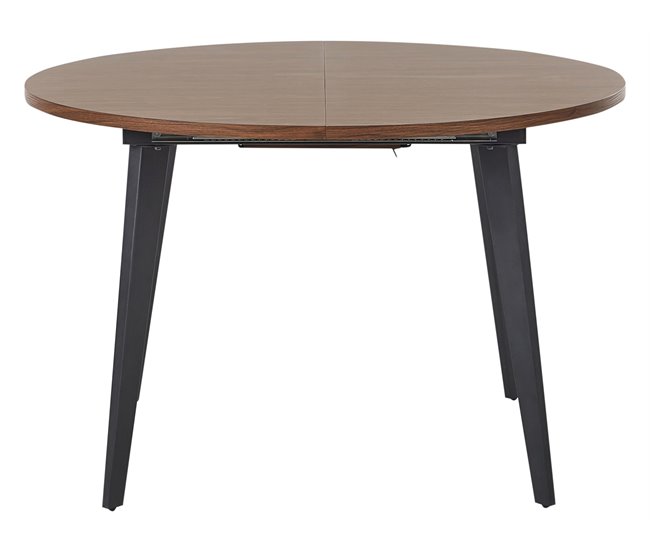Beliani Mesa de comedor extensible BOVINA Madera Oscura