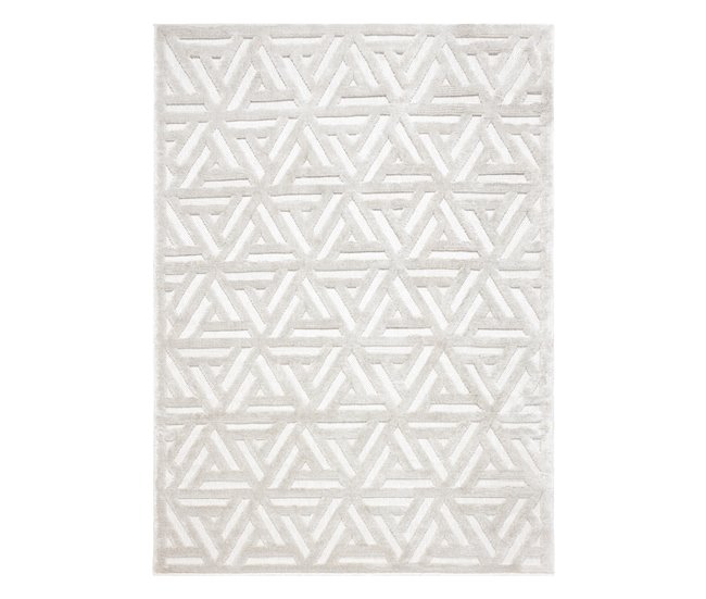 Alfombra SANTO sisal 58503 geométrica 140x190 Crema