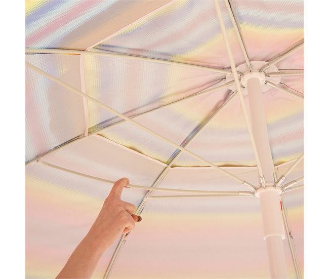 Aktive Sombrilla playa antiviento 8 varillas rayas Multicolor