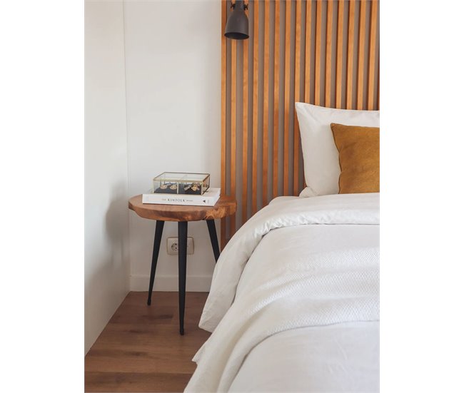 Beliani Conjunto de mesas DENNY 45x45 Marron