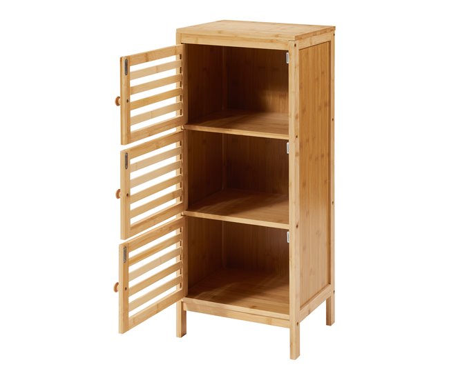 Armario de Salón Ypäjä con 3 puertas bambú Natural