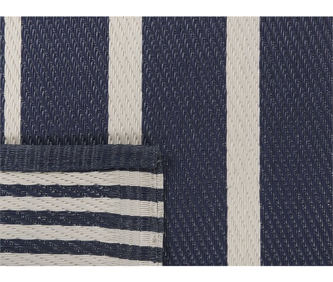 Beliani Alfombra de exterior HALDIA 120x180 Azul