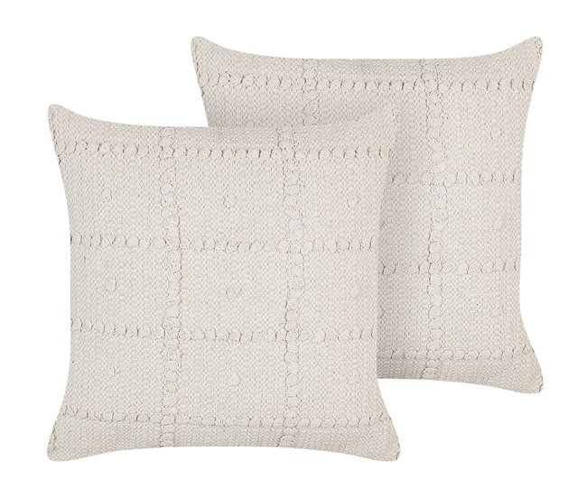 Beliani Cojín decorativo IXORA Beige