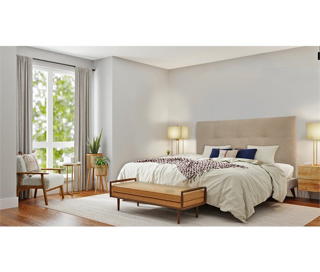 Cabecero MIRO de tela 160x117cm Beige