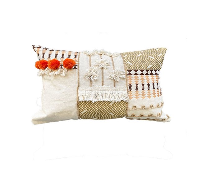 Funda de cojín de algodón Aya Multicolor
