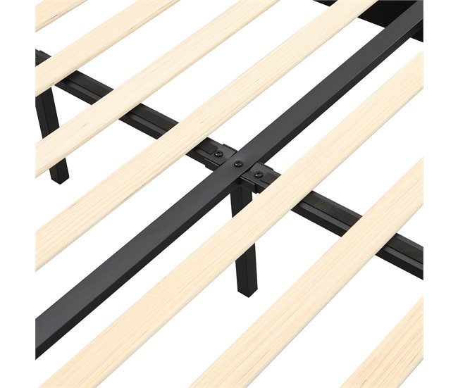 Cama de matrimonio de lino 149x195 Beige