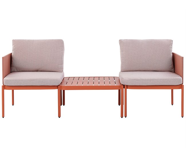 Beliani Conjunto de jardín TERRACINA Gris Claro