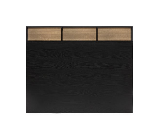 Cabecero de cama Zeus 2 puertas 9 huecos 165 Negro