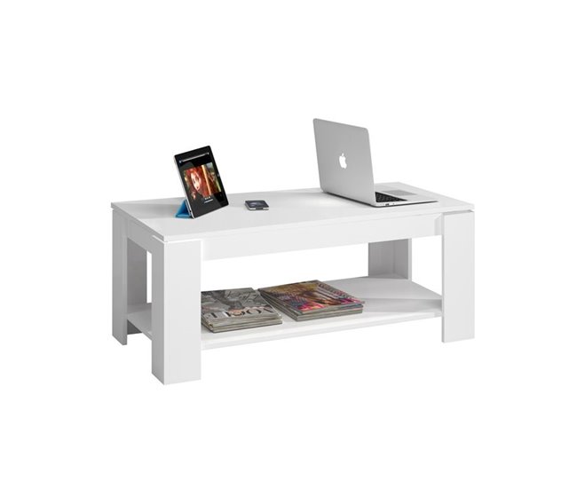 Mesa de centro elevable Ambit 100x50 Blanco