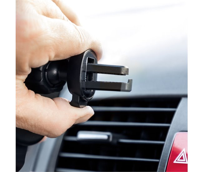 Soporte de Móvil con Cargador Inalámbrico para Coches Negro