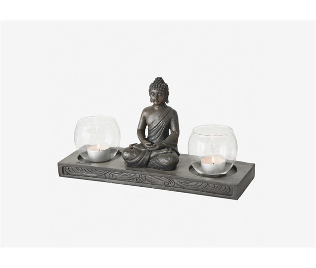 Porta velas BUDDHA color marrón Marron