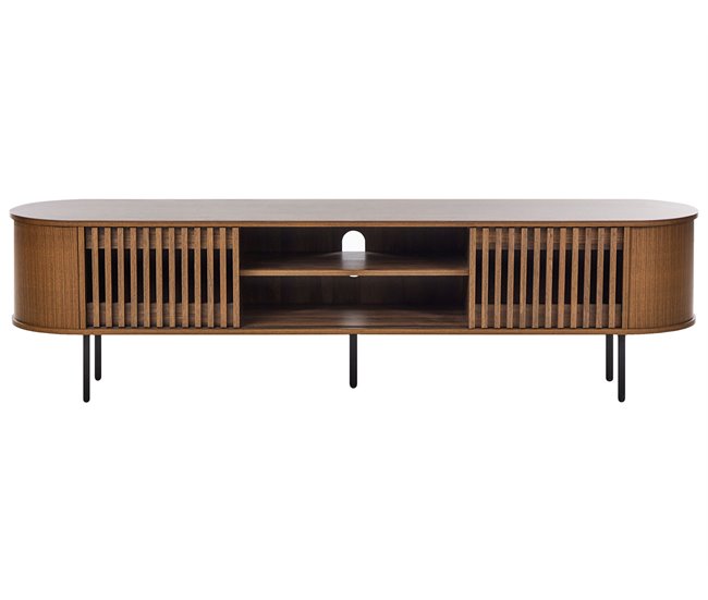 Beliani Mueble TV TAROON Madera Oscura