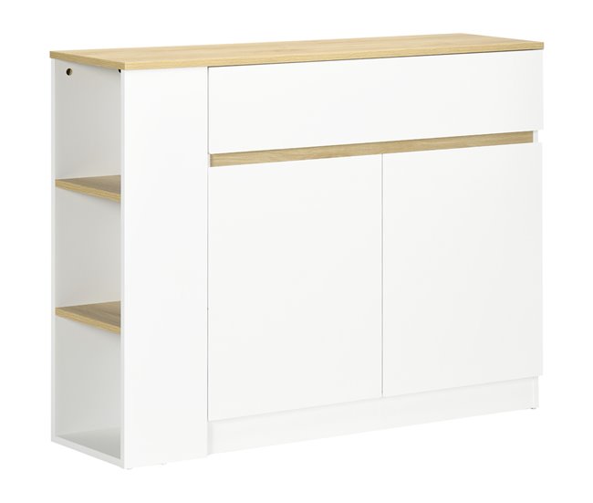 Aparador de Cocina Melamina de Madera HOMCOM, hogar - cocina Blanco