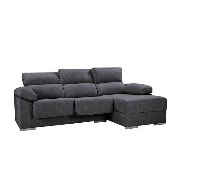 Chaise longue S NOEMI Antracita