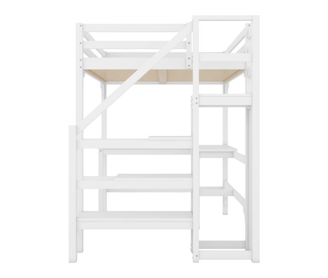 Cama alta para niños Blanco