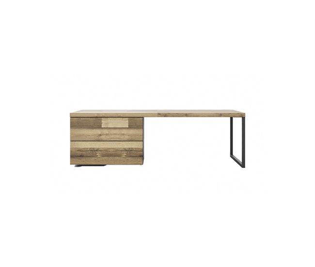 Mesa de centro SION color antracita y roble Negro/ Madera