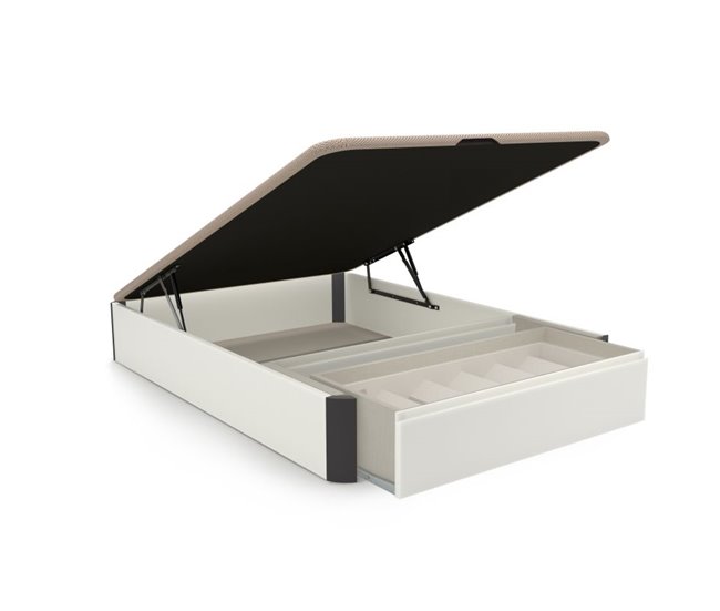 Canapé Luxury Premium 3D 135x190 Blanco/ Gris
