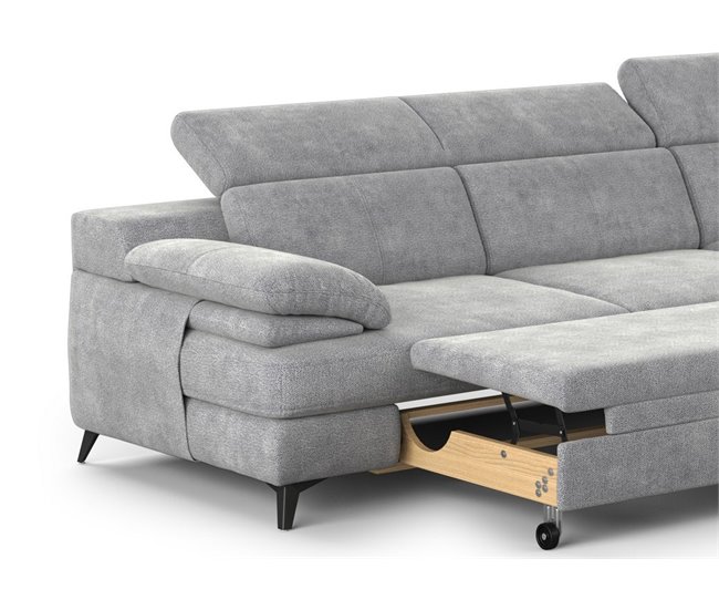 Chaise longue con cama TITUS Gris