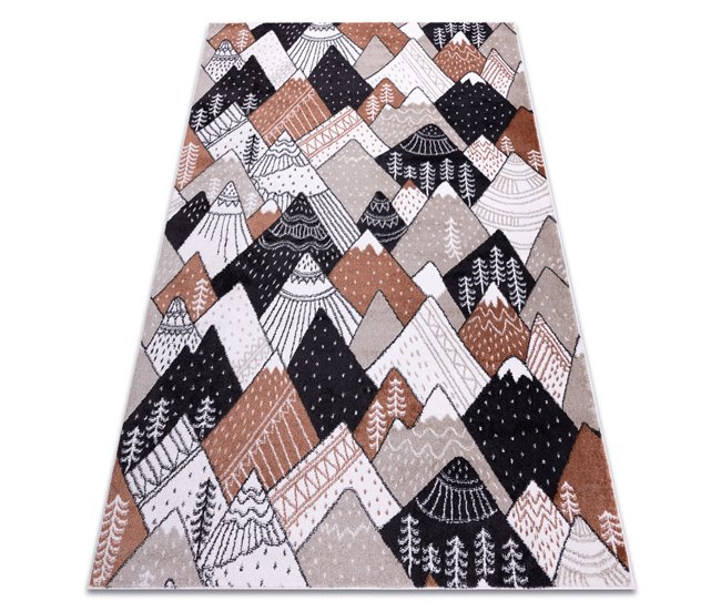 Alfombra FUN Tops para niños montañas picos 200x290 Multicolor