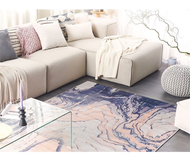 Beliani Alfombra de pelo corto GEBZE 160x230 Arena