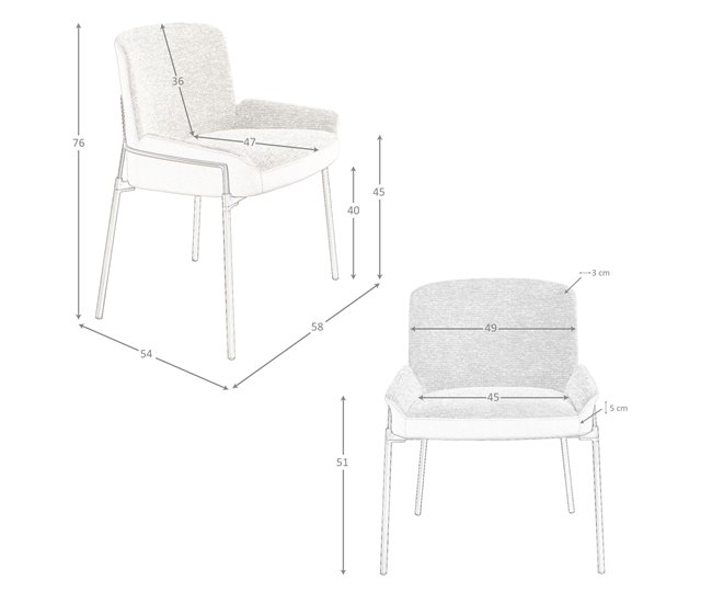 ANGEL CERDA Silla tela y terciopelo Aluminio