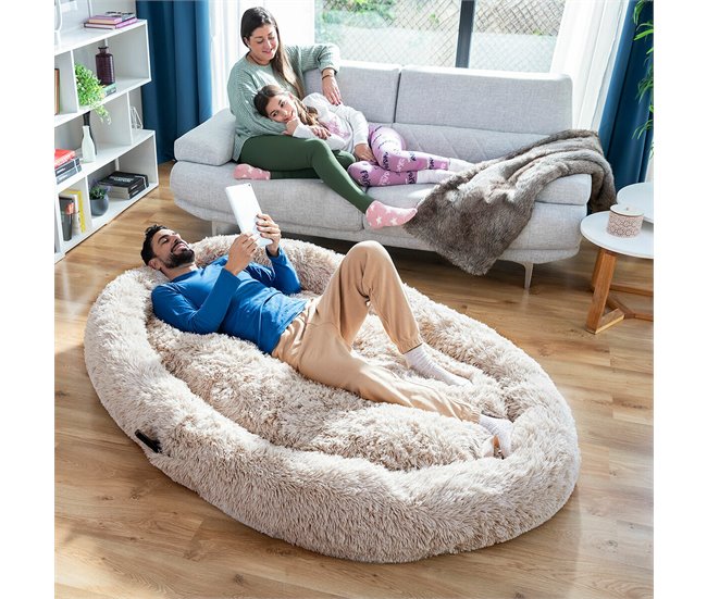 Cama de Perro para Humanos | Human Dog Bed XXL Beige