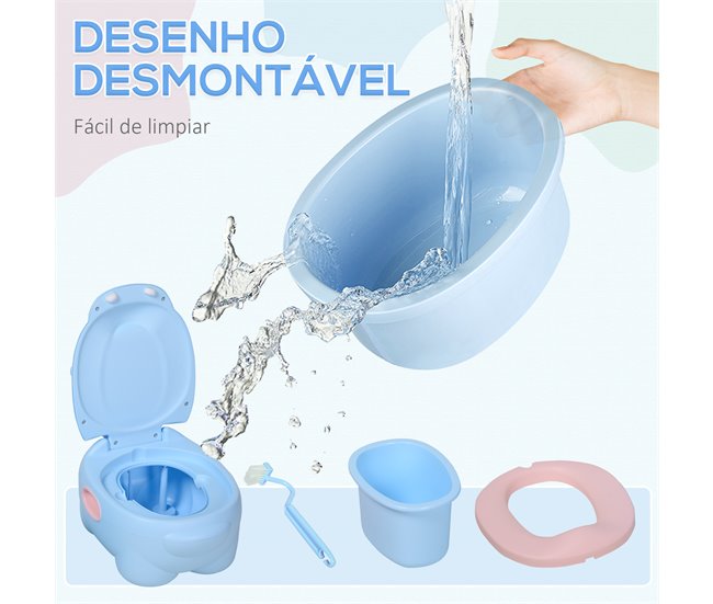 Orinal Infantil TPE, Plástico HOMCOM Azul