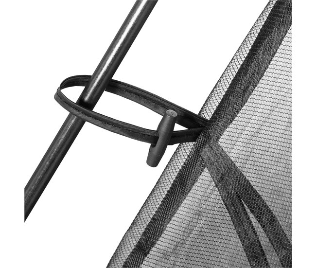 Carpa con Mosquiteras Poliéster, Textilene, Fibra Outsunny 300x300 Negro
