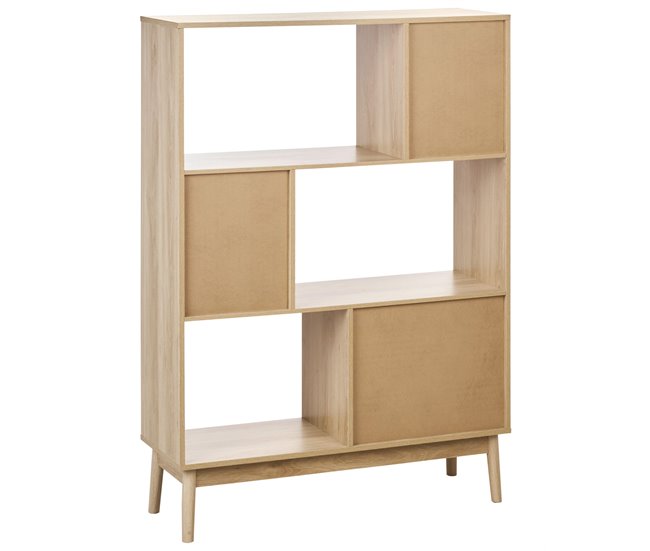 Beliani Librería LYNWOOD Madera Clara