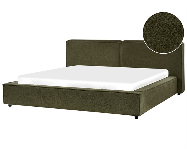 Beliani Cama Bouclé LINARDS 230x242 Blanco