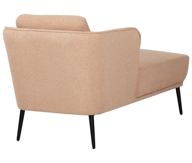 Beliani Chaise longue derecho Bouclé ARTHEZE Beige