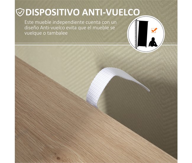 Armario de Salón Melamina de Madera HOMCOM 54 Marron
