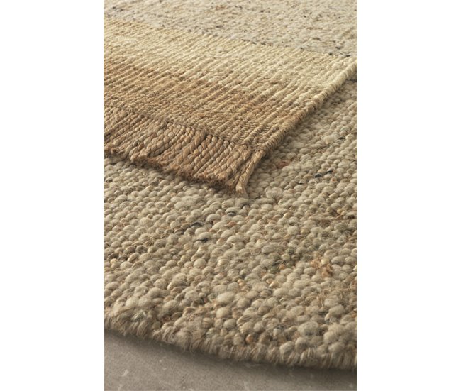 Alfombra de yute/lana 120x60 Natural