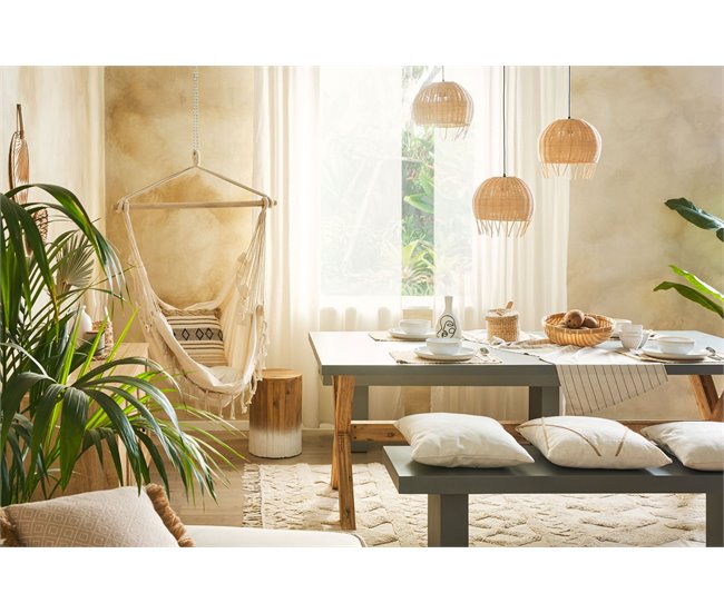 Beliani Lámpara colgante DRINO Natural