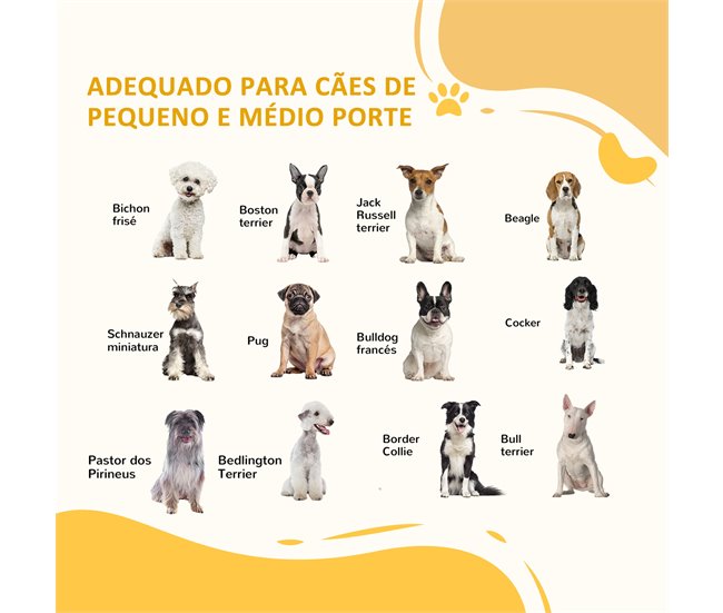 Barrera para Perros Pino, Acero PawHut Madera