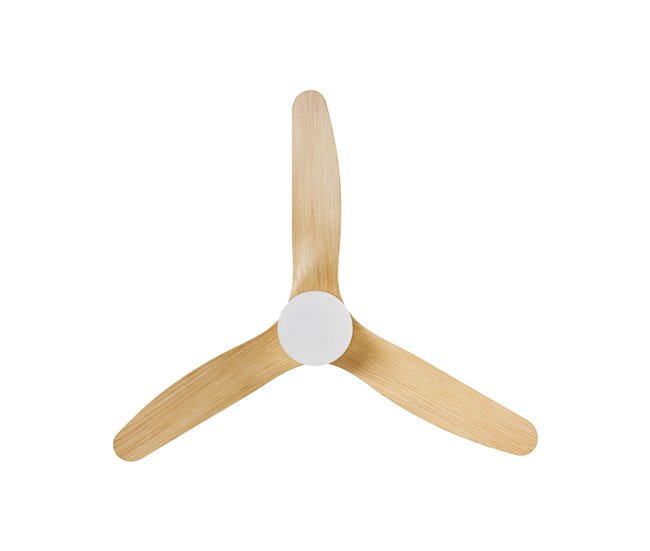 Beliani Lámpara de techo con ventilador ANDERSON Blanco/ Madera