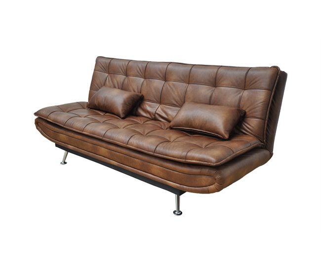 Sofá cama en tela WILLEM Marron