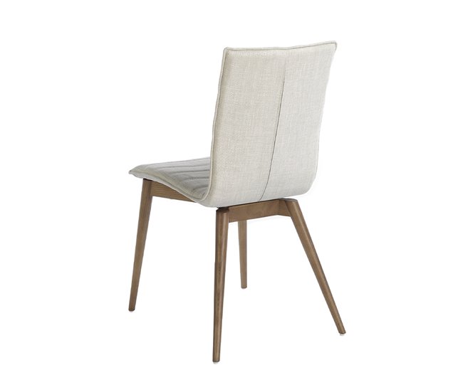 ANGEL CERDA Silla comedor tapizada tela Nogal
