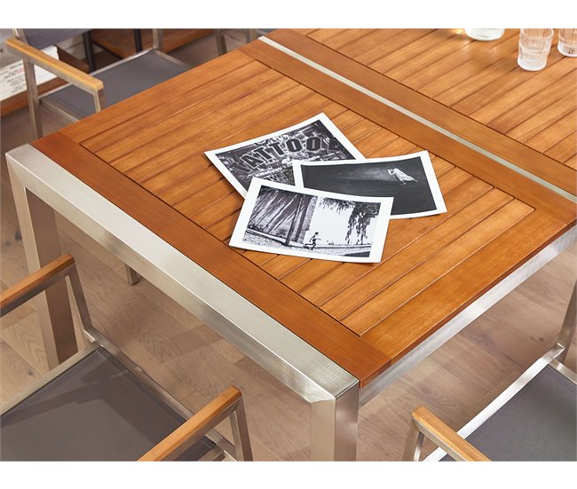 Beliani Conjunto de comedor GROSSETO Blanco