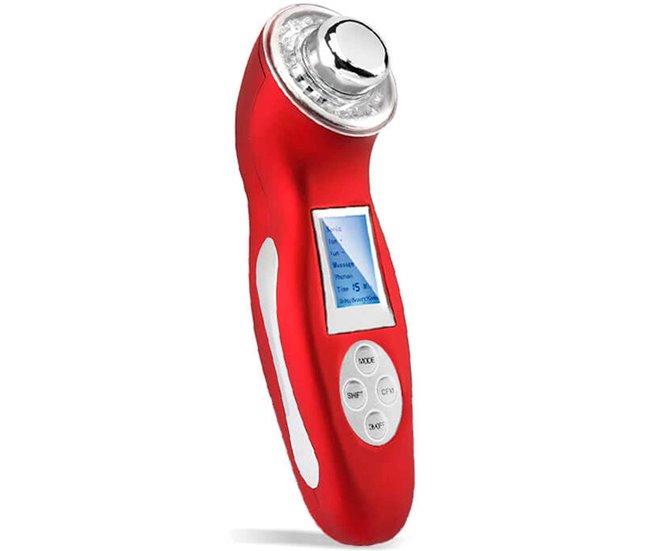 Cavitación Facial y Corporal Portátil 5 en 1 Ultrasonido+Vibración Gridinlux Granate