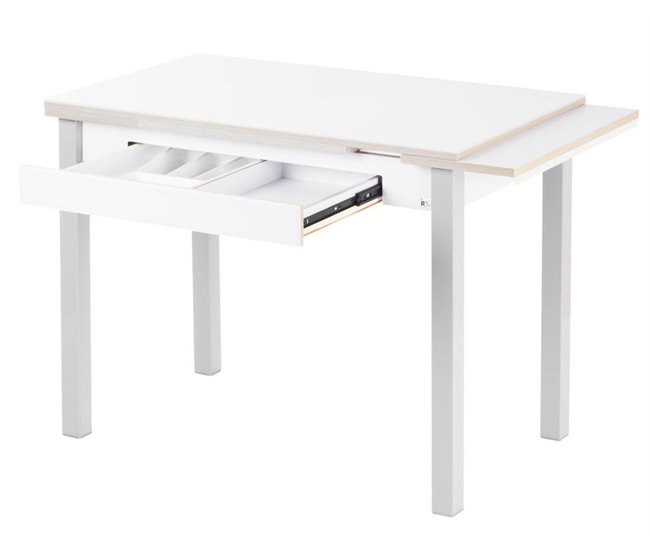 Mesa de cocina Extensible HARMONY blanca Blanco