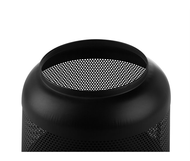 Beliani Fogón de madera VEER Negro