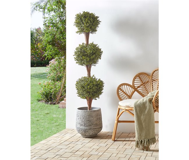 Beliani Planta artificial BUXUS BALL TREE Verde
