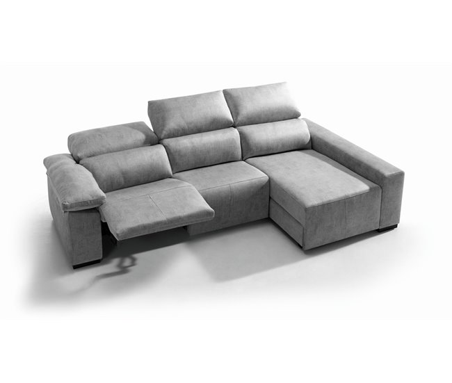 Chaise longue relax eléctrico BALTIA Gris Claro