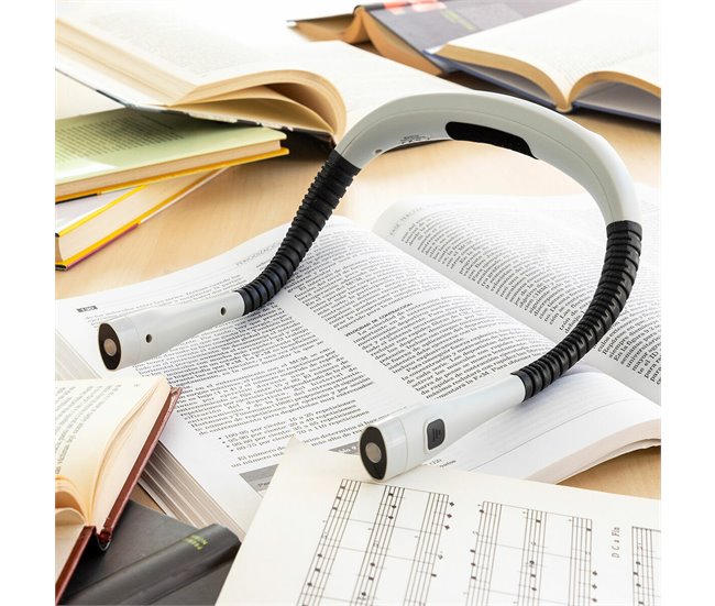 Luz de Lectura Recargable para Cuello Negro