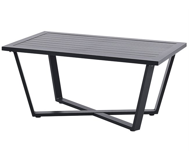 Beliani Conjunto de jardín Aluminio DELIA Gris Oscuro