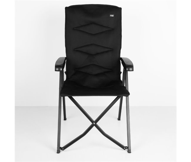 Aktive Silla plegable camping acolchada y reclinable Negro